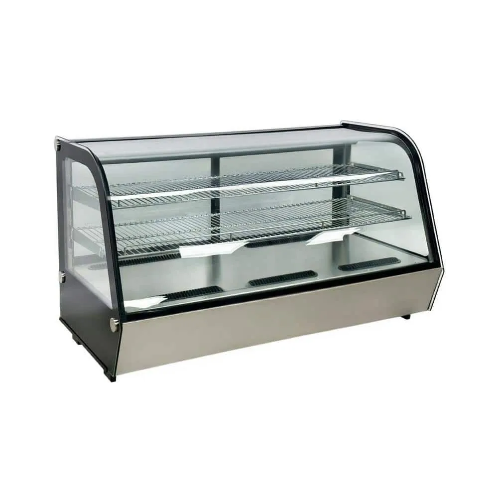 Curved Countertop Food Warmer Display Showcase
