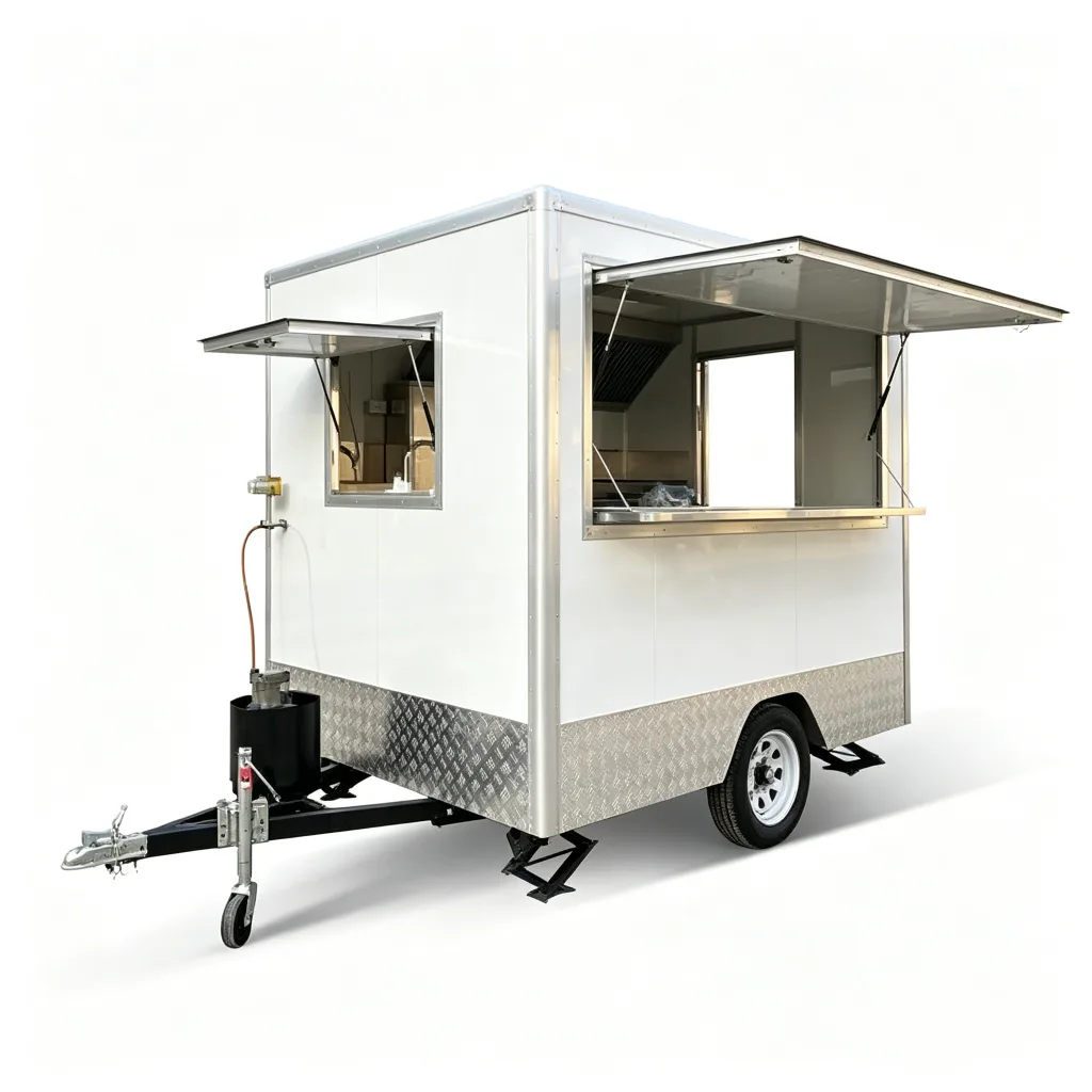 Custom Black Aluminum Food Trailer Concession Stand Mobile Kitchen — view 4