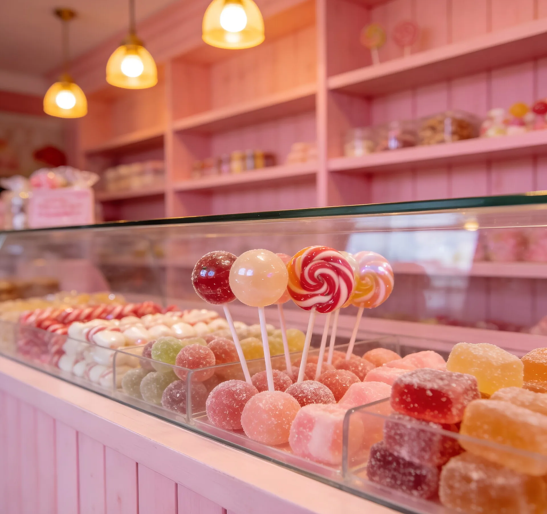Custom Candy Showcase | Modern Minimal Display for Sweets & Retailers