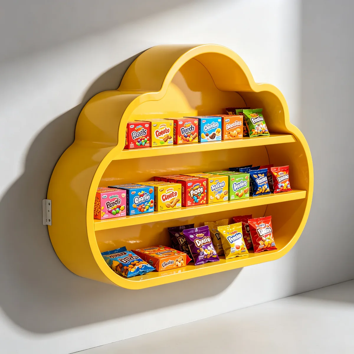 Custom Cloud-Shaped Food Shelf: Colorful, Durable, Wall-Mounted Display for Candy Stores & Snack Shops — view 4