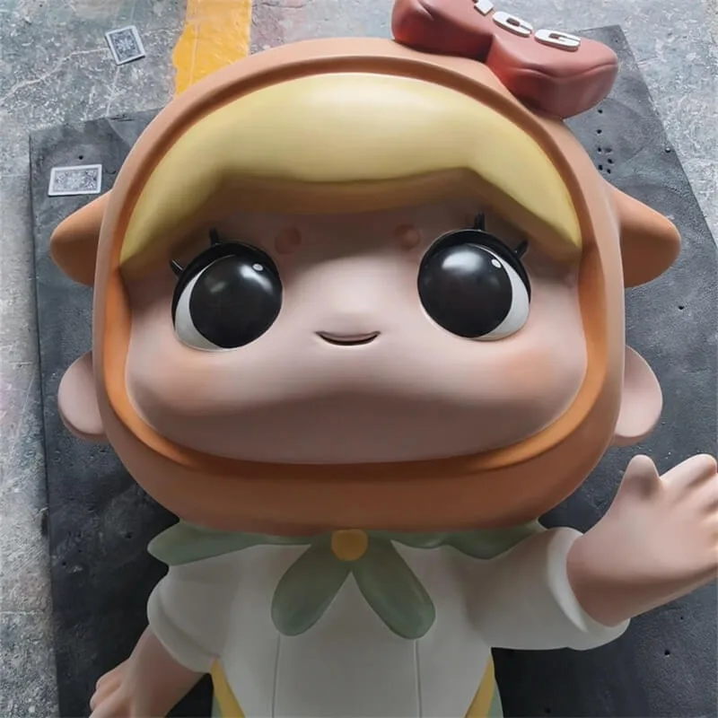 Custom Cute Reading Girl Fiberglass Cartoon Sculpture Multi Pose Viral Photo Ornament For Bookstore School Mall Commercial Cartoon Sculpture — view 4