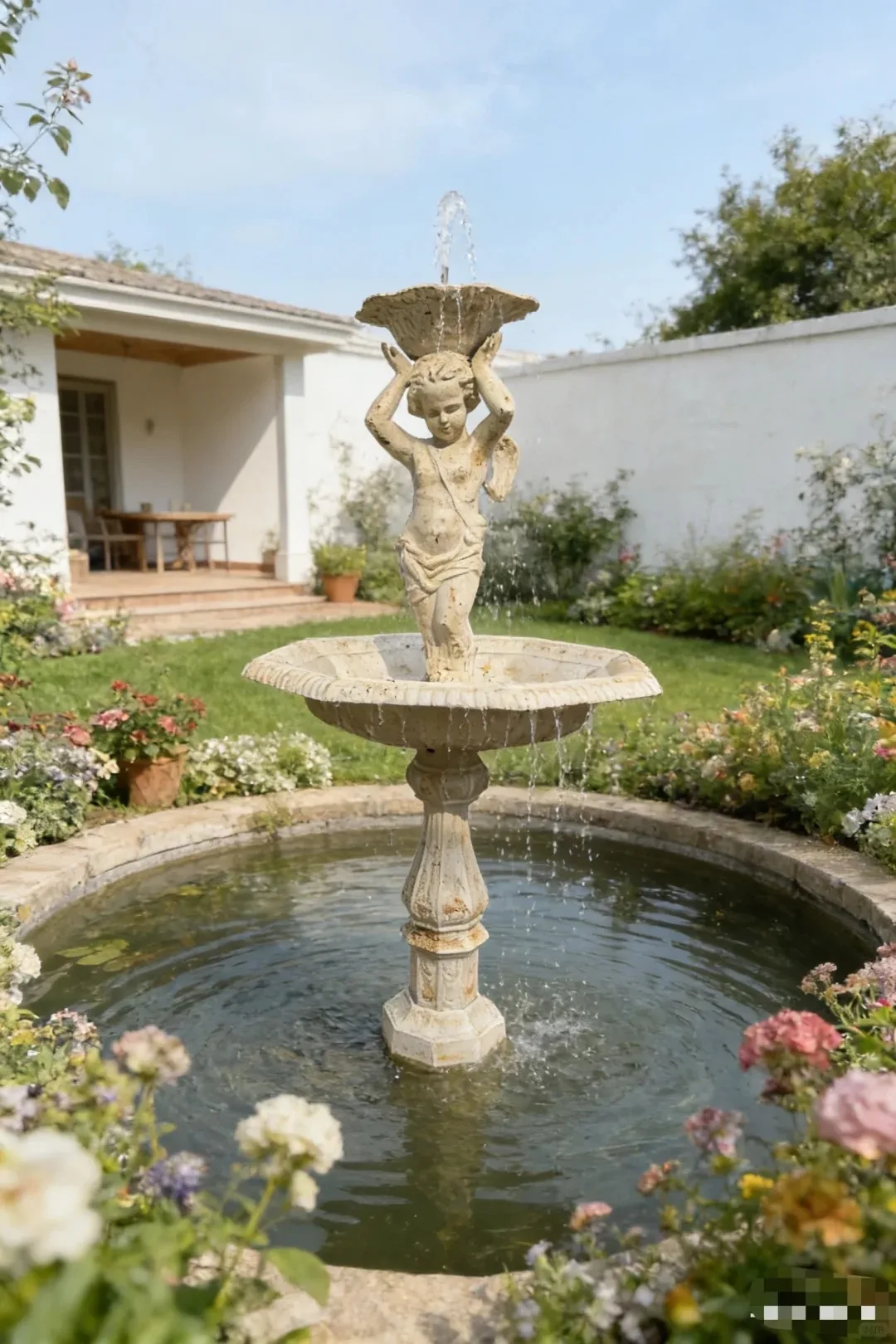 Custom Durable Fiberglass Classical Figure Fountain for Elegant Garden & Landscape Water Features – Weatherproof Outdoor Sculpture for Resid — view 2