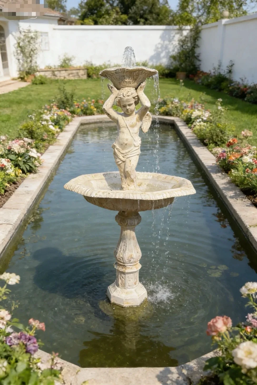 Custom Durable Fiberglass Classical Figure Fountain for Elegant Garden & Landscape Water Features – Weatherproof Outdoor Sculpture for Resid