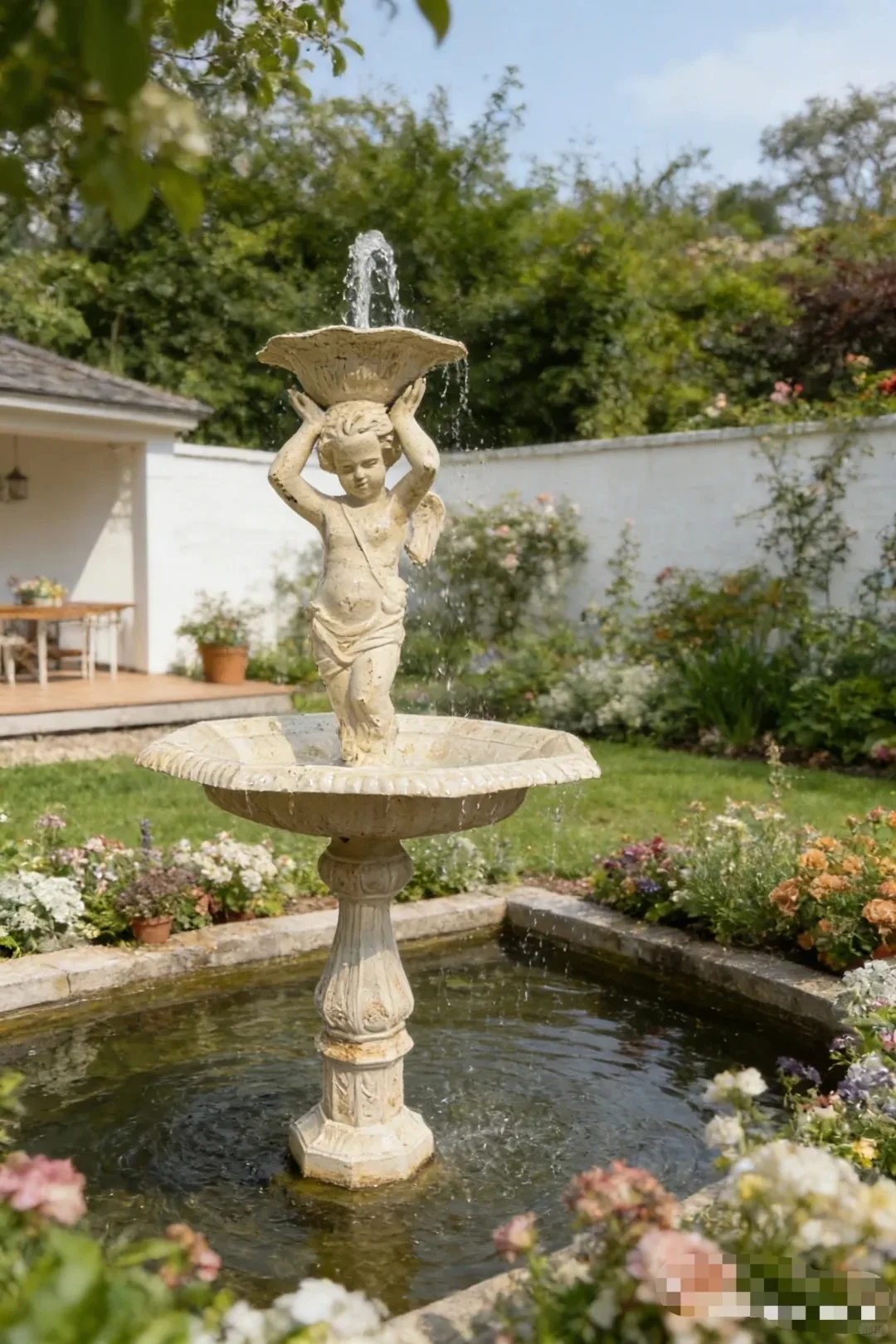 Custom Durable Fiberglass Classical Figure Fountain for Elegant Garden & Landscape Water Features – Weatherproof Outdoor Sculpture for Resid — view 3