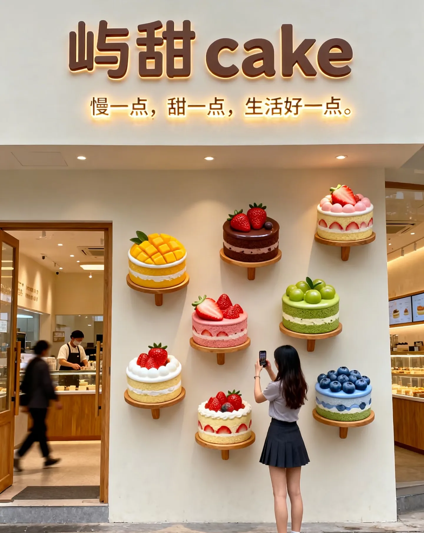 Custom Fiberglass Cake Wall Art for Cake Shop Exterior