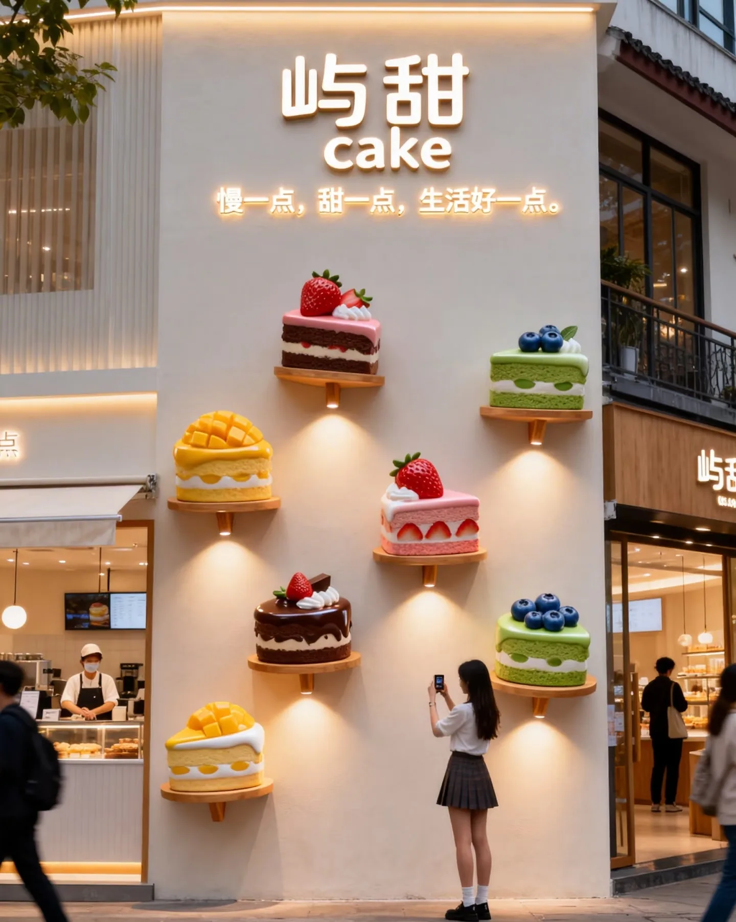 Custom Fiberglass Cake Wall Art for Cake Shop Exterior — view 2