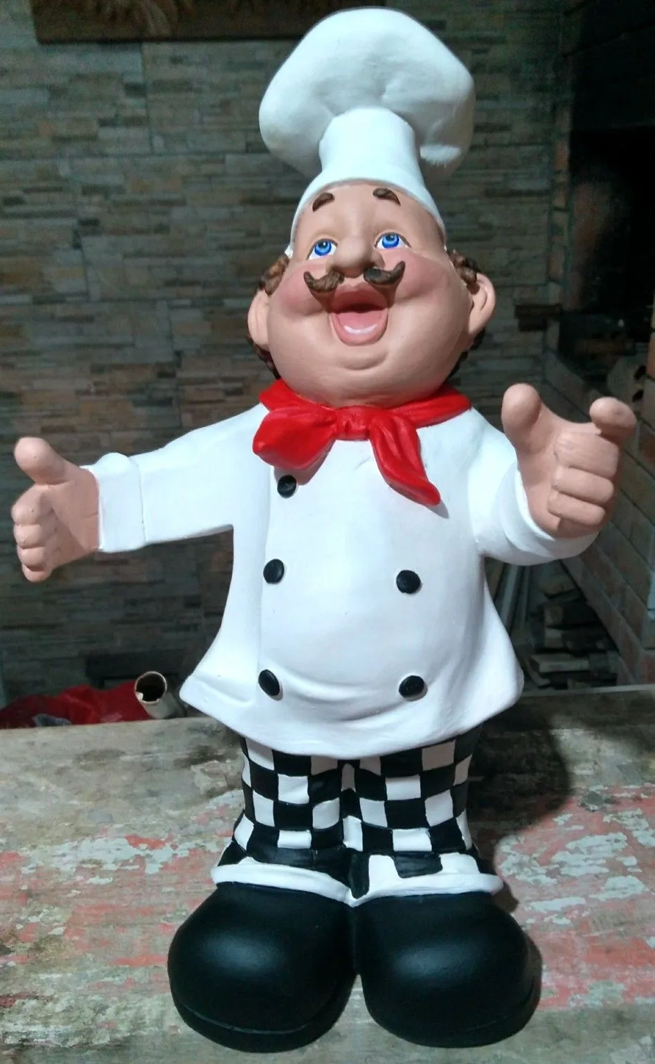 Custom Fiberglass Cartoon Chef Statues Boost Food Shop Brand Attraction
