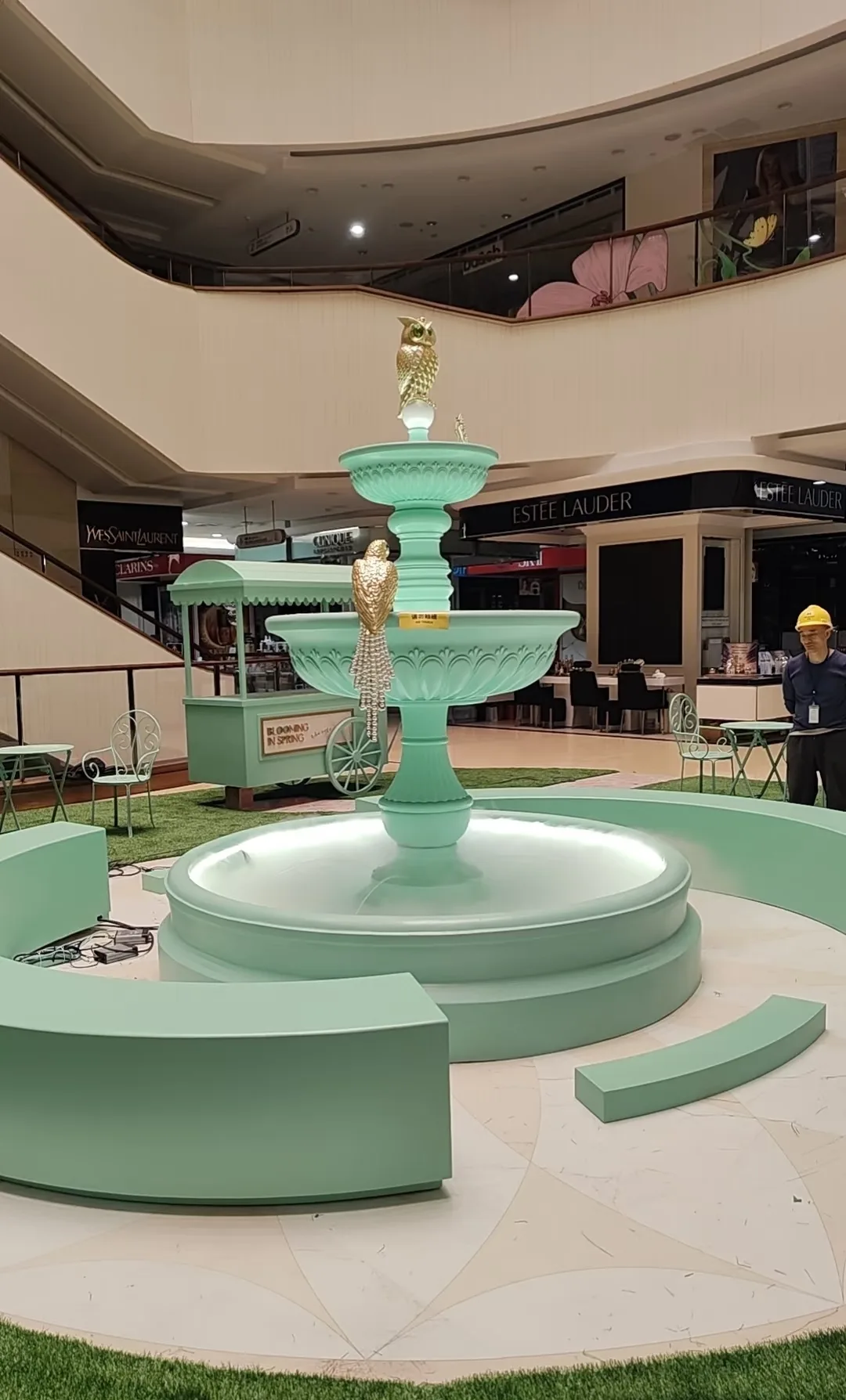 Custom Fiberglass Fountain Sculpture | Commercial Mall Decor — view 4