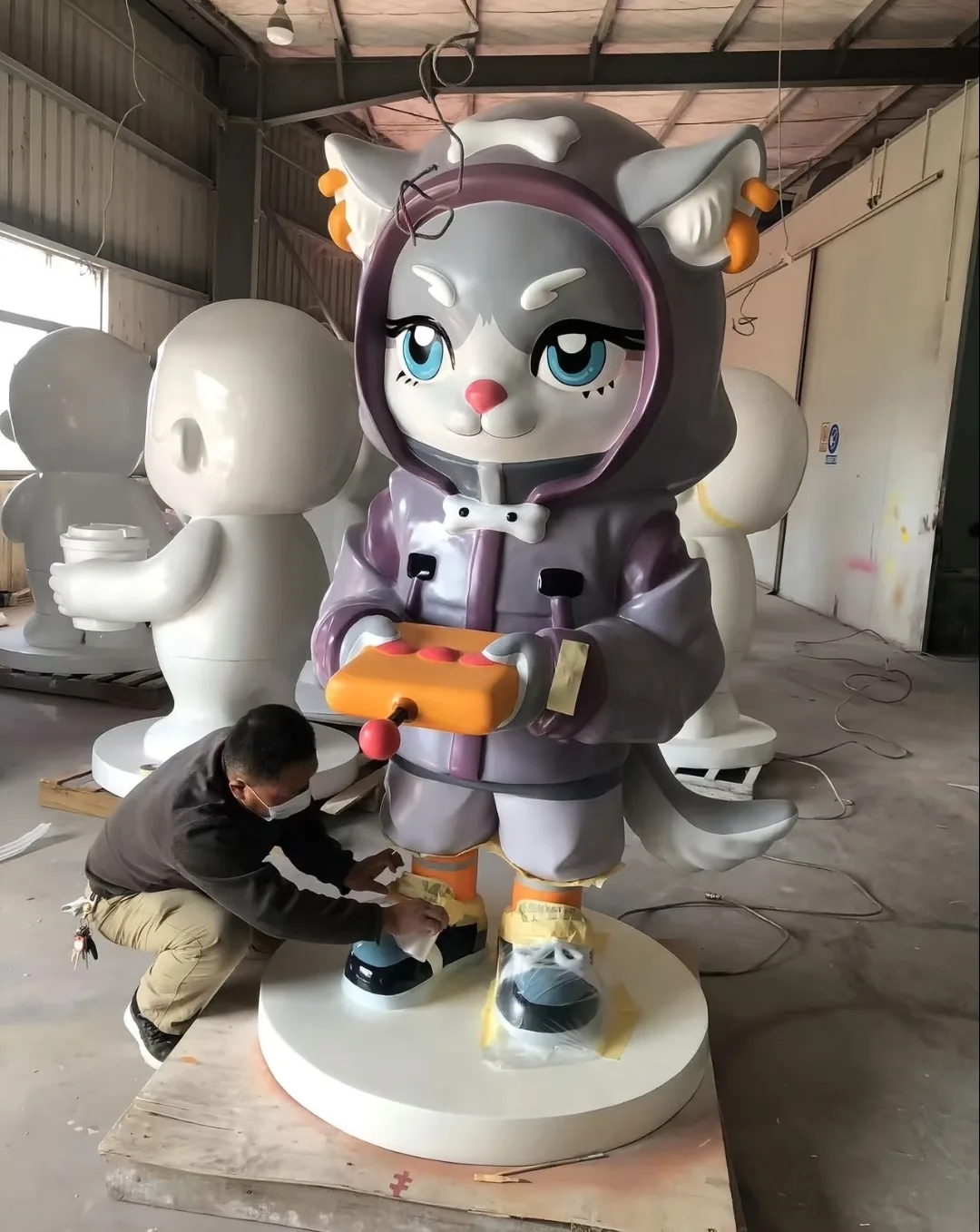 Custom Fiberglass Zodiac Mascot Sculptures for Commercial Use — view 3