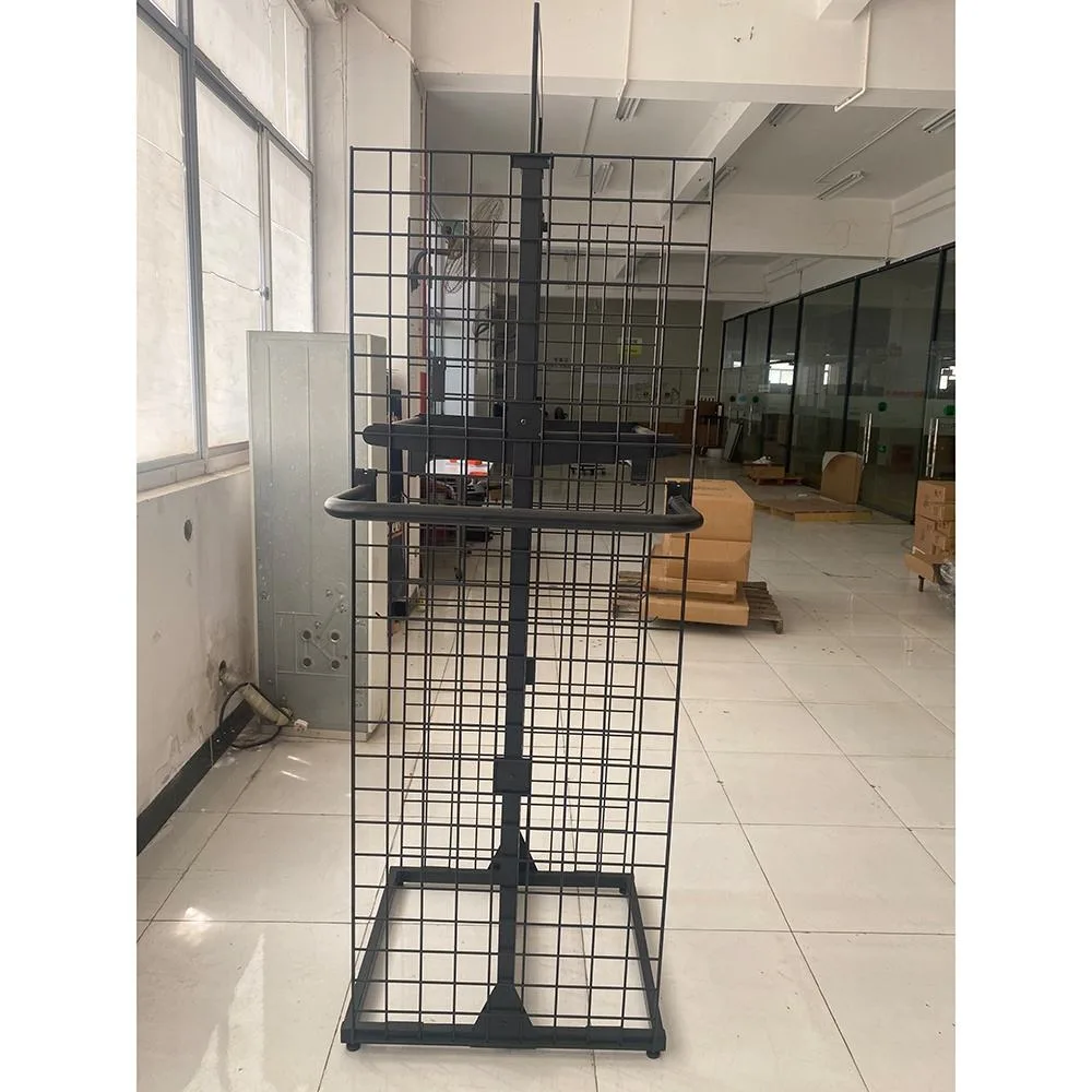 Custom Floor Metal Grid Clothing Rack Display T Shirt Display Stands Wire Grid Wall Unit Display Stands — view 3