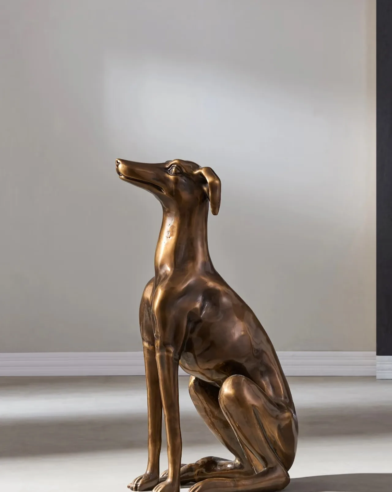 Custom Greyhound Bronze Sculpture | Premium Handcrafted Art by Unique Furniture — view 3