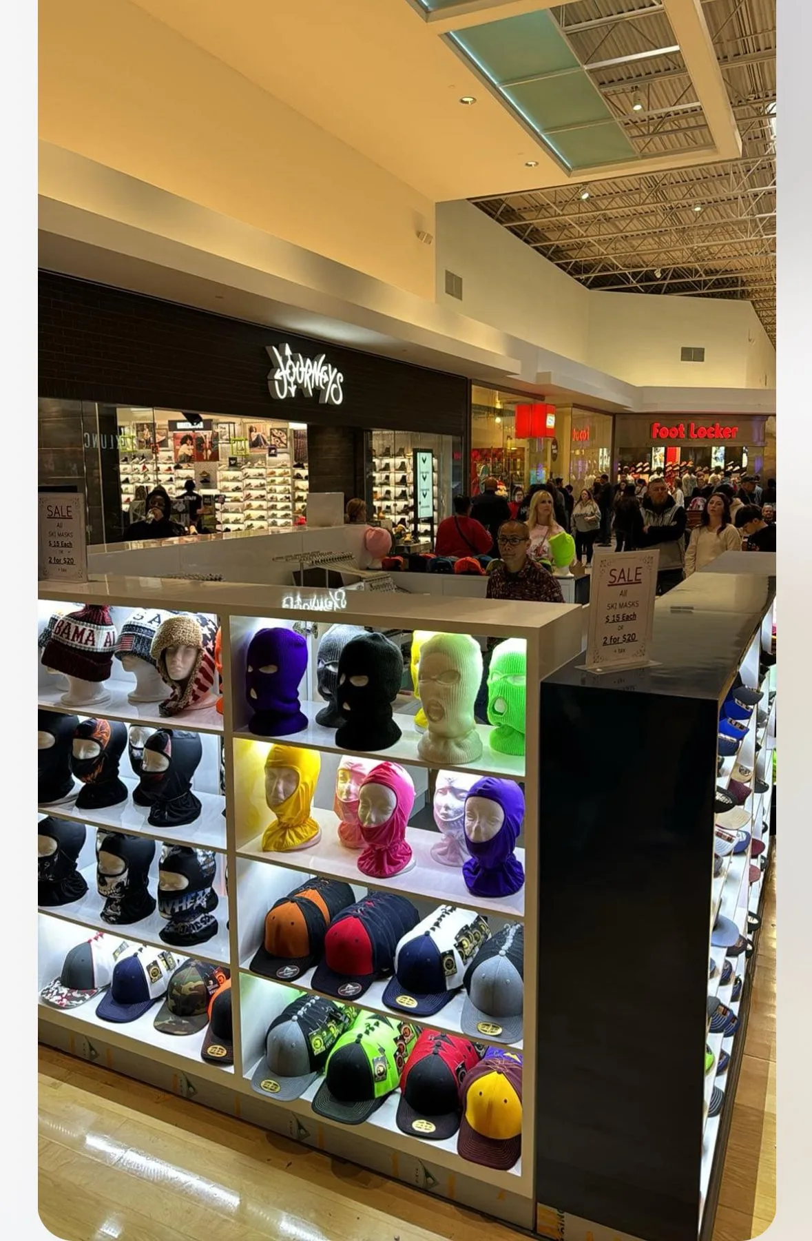 Custom Hat Kiosk – Compact, Strong, LED, Metal, Wood, Glass, Multi-Level, Adjustable, Storage, Embroidery Ready — view 6