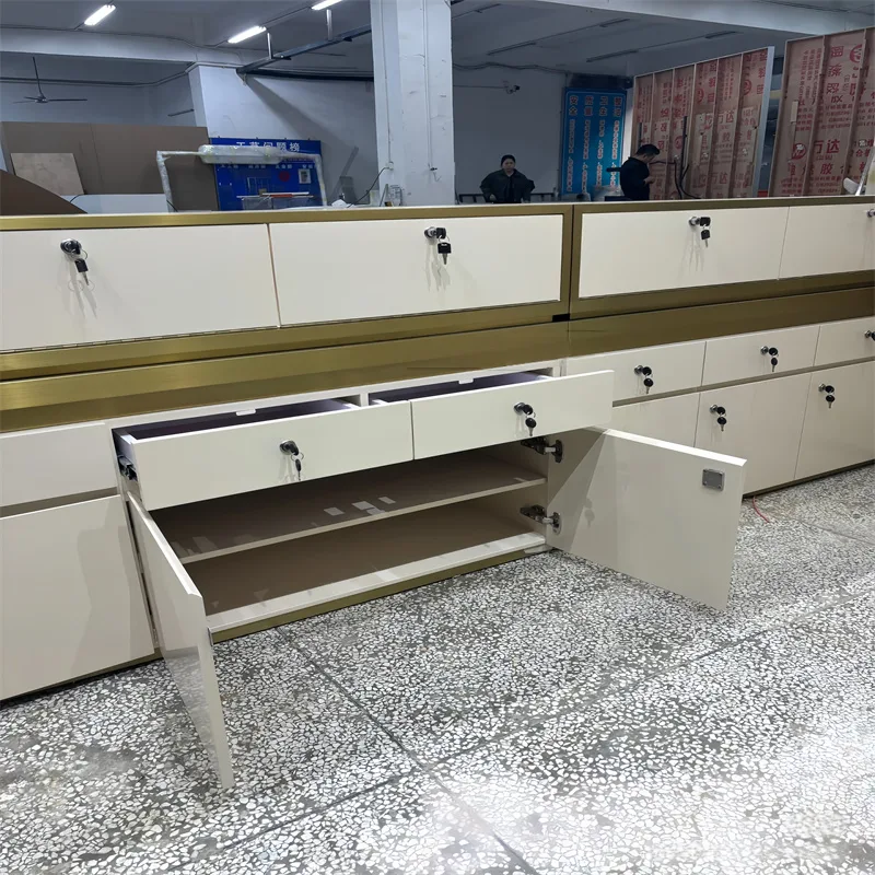 Custom L-Shaped Jewelry Display Island: A Complete Store Solution with Display and Storage — view 3