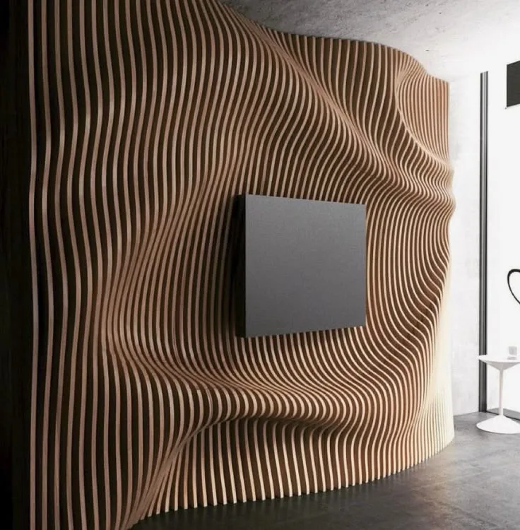 Custom Modern Parametric TV Wall Panels For Home Decor — view 3