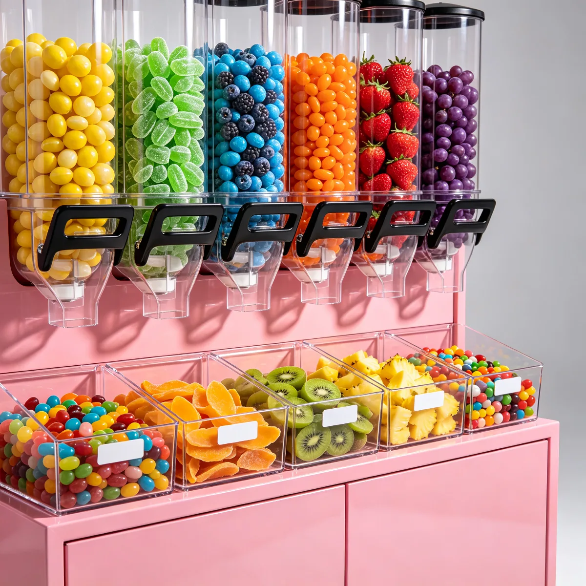 Custom Pink Candy Kiosk — Commercial Retail Sweet Display Booth — view 3