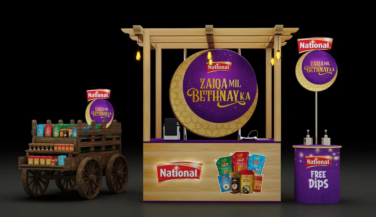 Custom Ramadan Promotion Stand and Cart