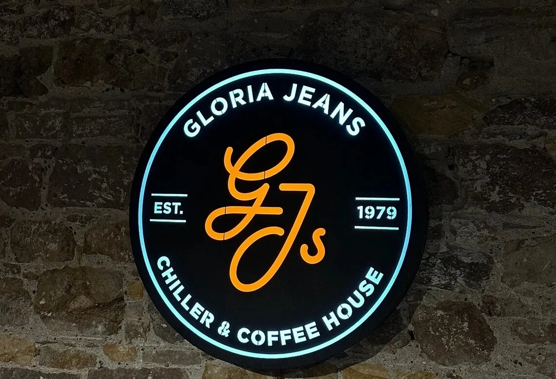 Custom Round LED Backlit Sign for Retail & Hospitality Spaces