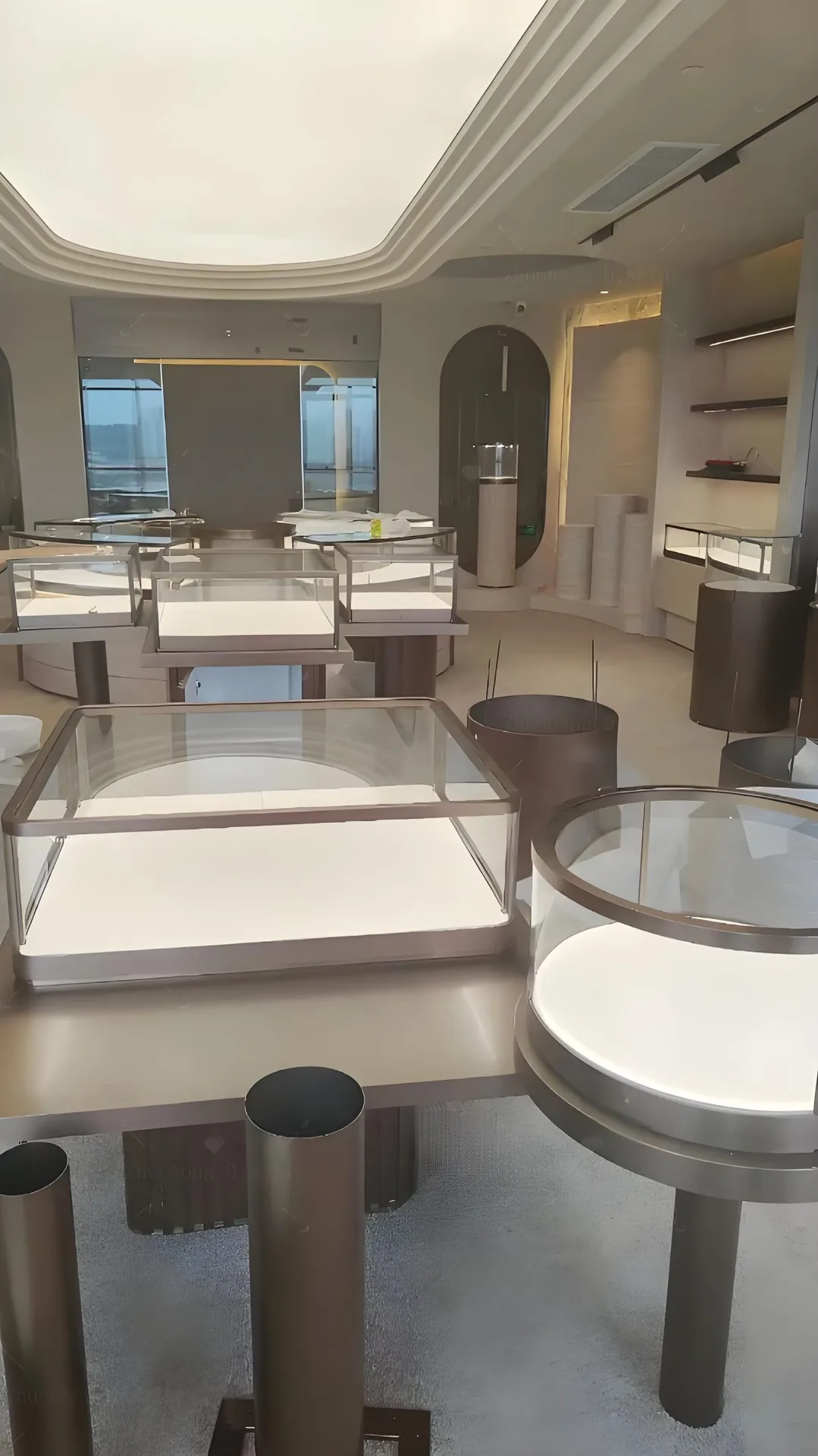 Custom Soft‑Luxury Jewelry Showroom Interior | Complete Store Display Cabinet Fit‑Out — view 2