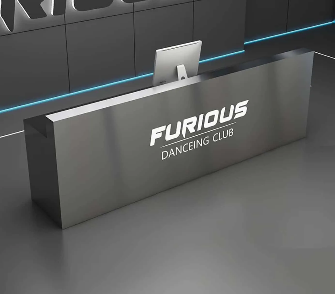 Custom Stainless Steel Reception Counter – Industrial desk for Bar, Gym, Dance Studio & Hair Salon — view 7