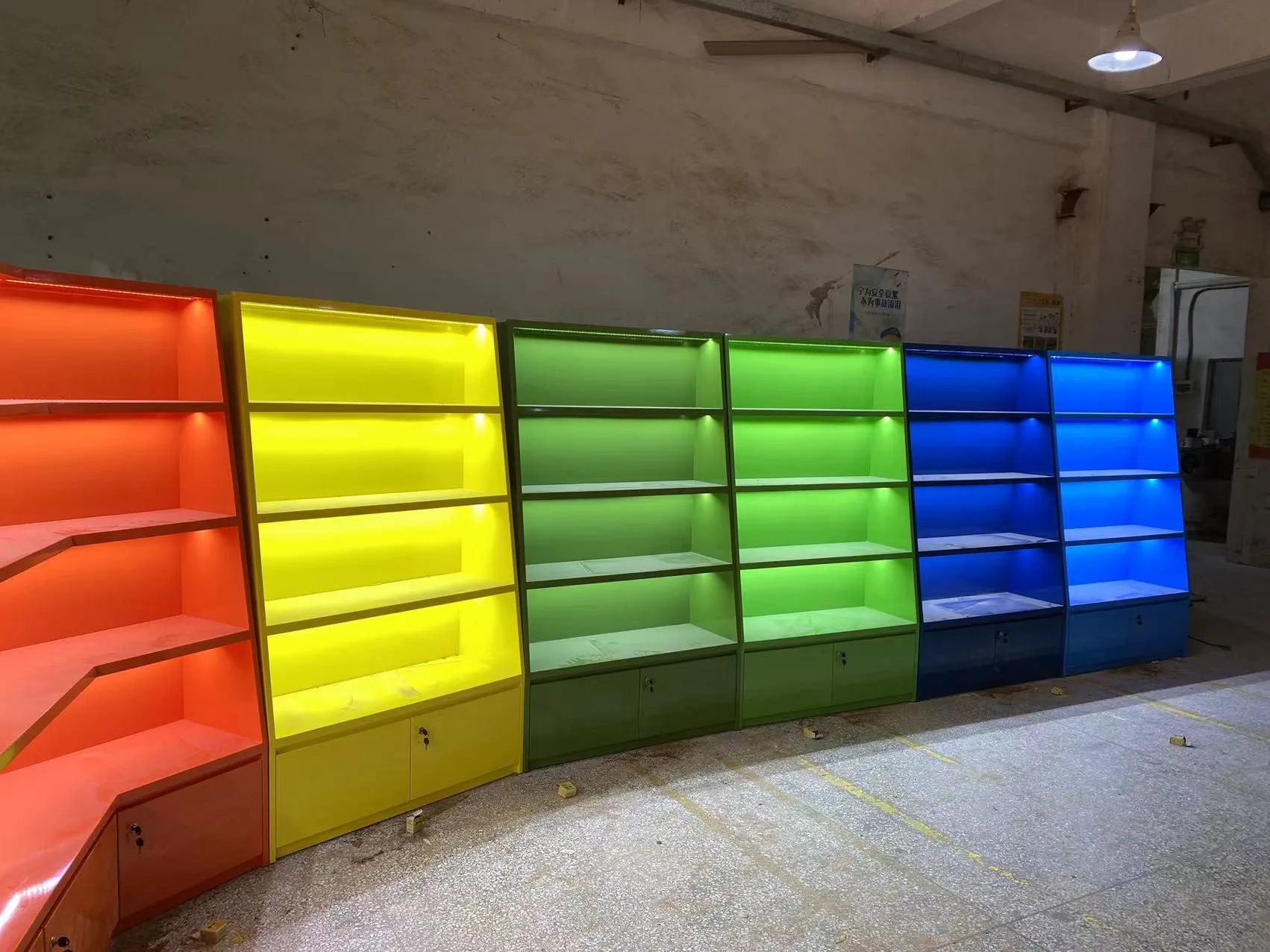 Custom Vibrant Candy Display Cabinets with Multi-shelves for Retail Candy Shop — view 4
