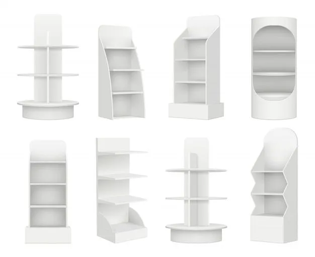 Custom White Retail Floor Display Stand Series