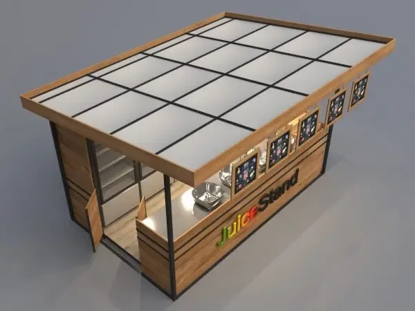 Custom Wood Juice Stand Kiosk for Sale — view 3