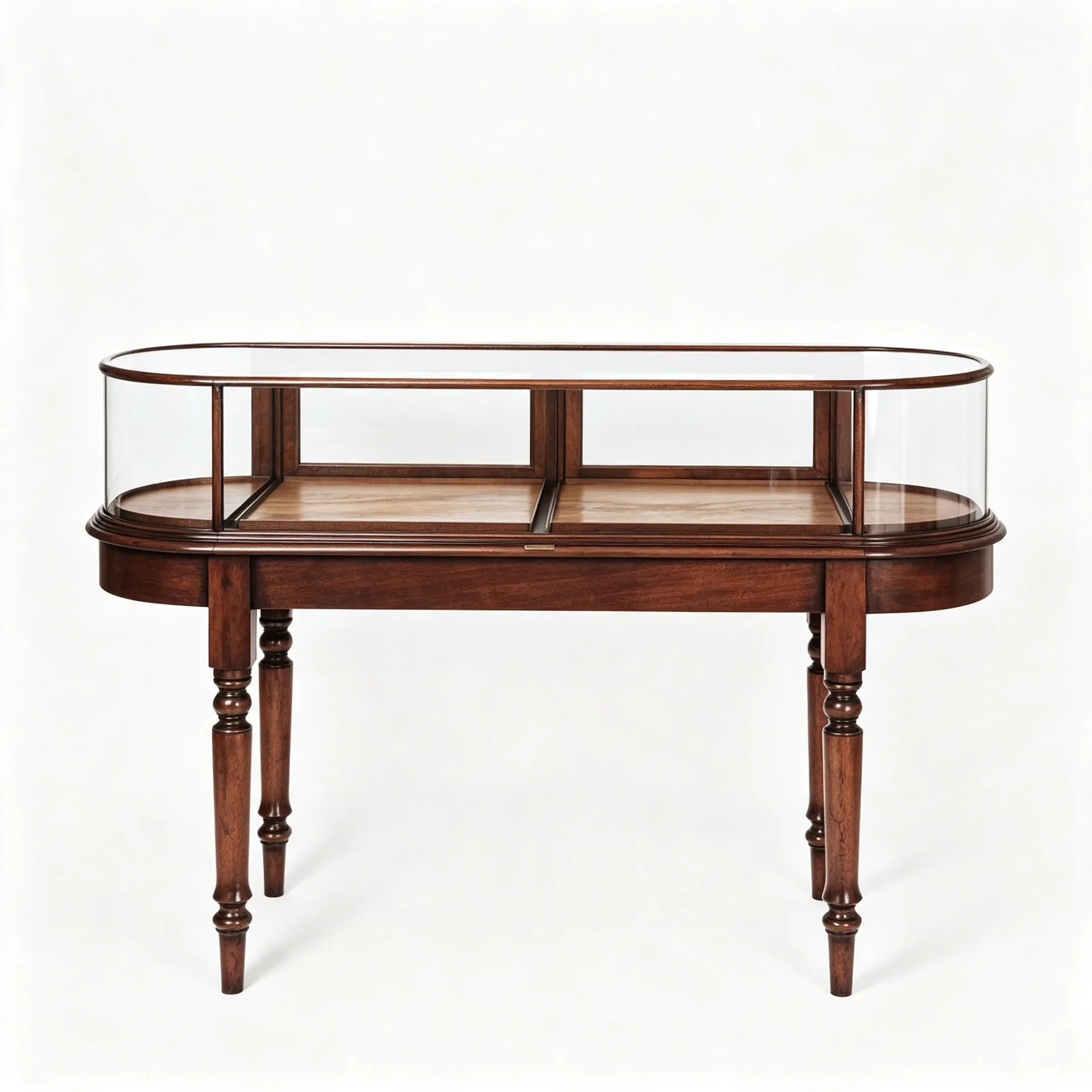 Custom Wooden Glass Display Table for Jewelry & Antiques — view 4