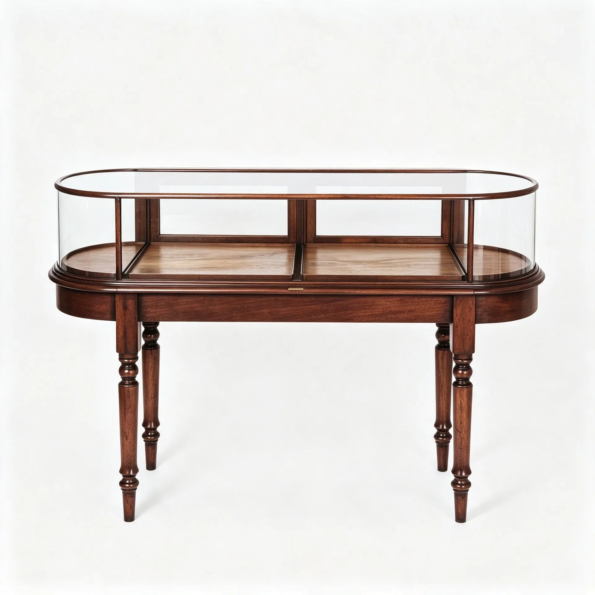 Custom Wooden Glass Display Table for Jewelry & Antiques — view 3
