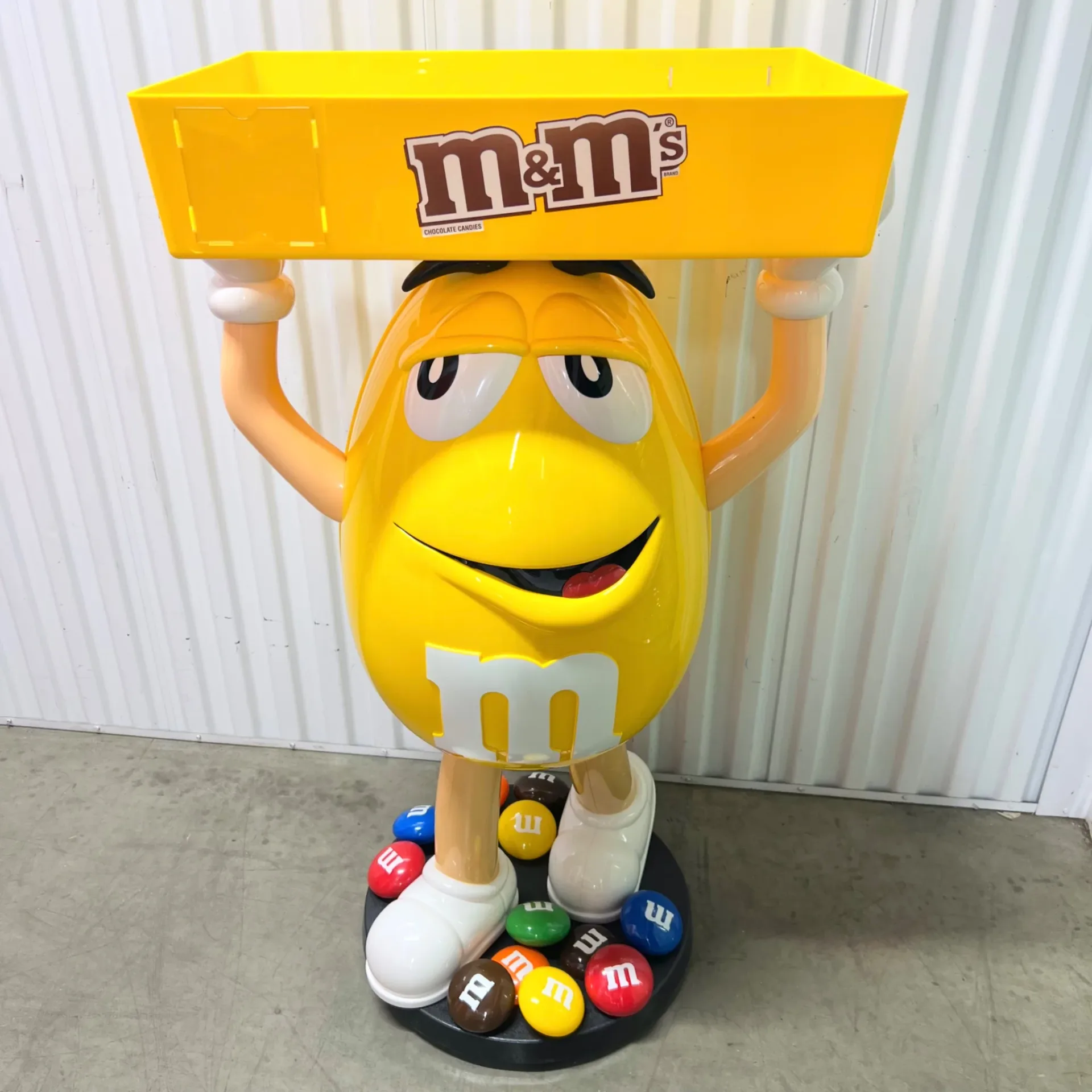 Custom Yellow M&M Statue For Candy Store Display & Decoration — view 5