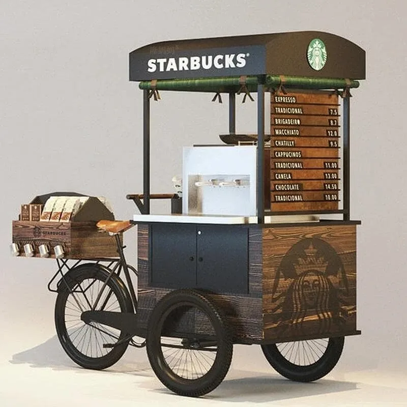 Customizable Vintage Pedal Coffee Bike For Outdoor Street Side Drink Retail Kiosk — view 4