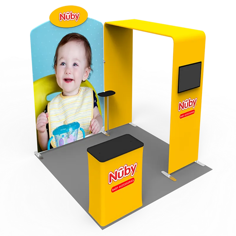 Customized exhibition booth design for brand promotion tools with led screen — view 3