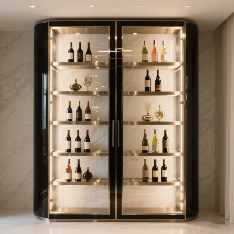 Customized high-end wine cabinet Wooden vintage wine cabinet — view 3