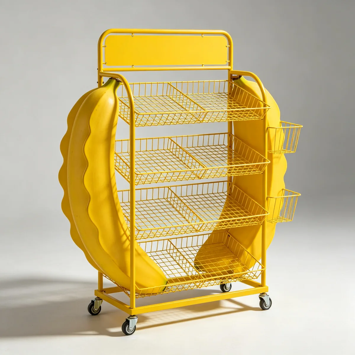 Customized metal wire display rack Banana shaped candy display stand — view 4