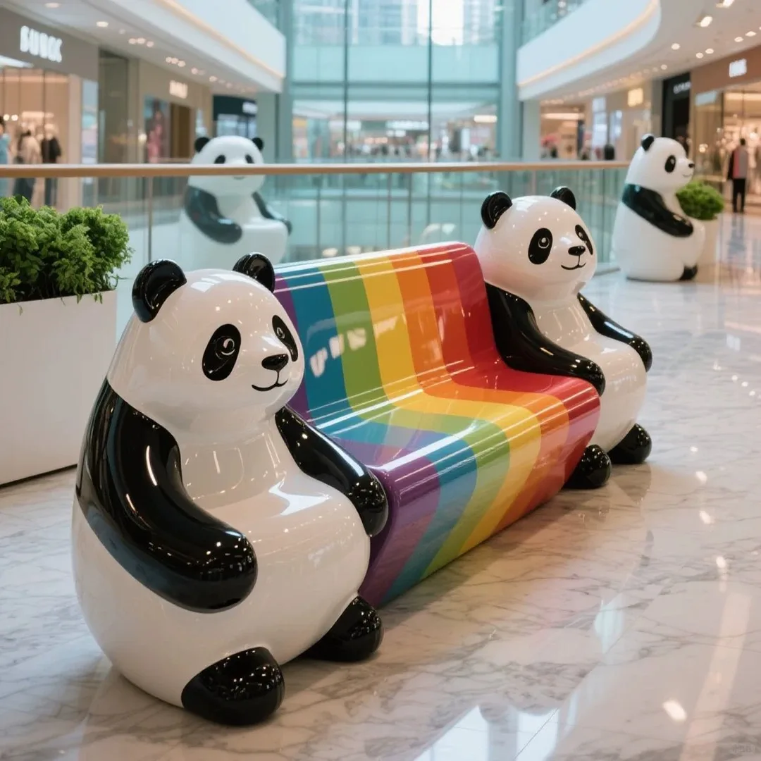 Cute Animal Fiberglass Bench for Mall, Kids Playground & Retail Lounge Seating — view 5
