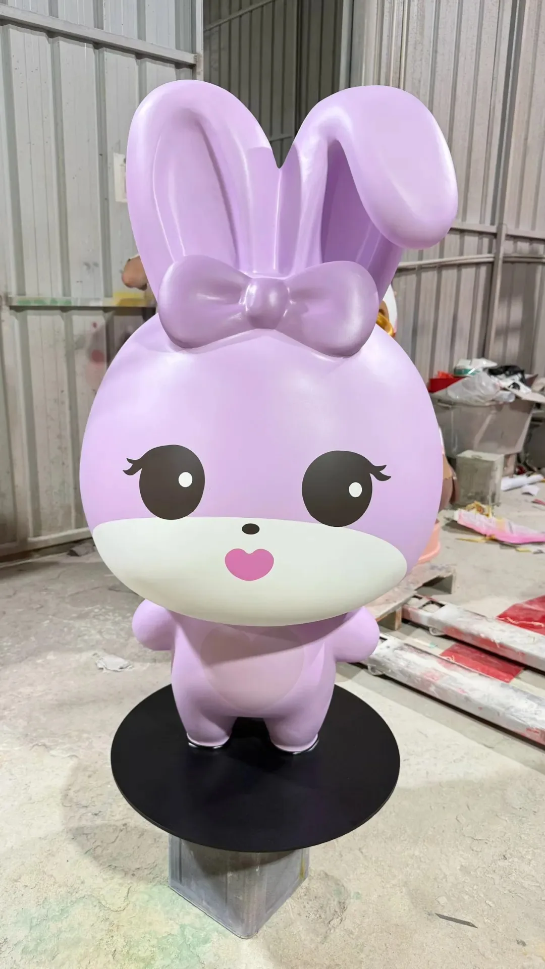Cute Cartoon Animal FRP Mascot Statue Set for Mall Store Kids Area Decor