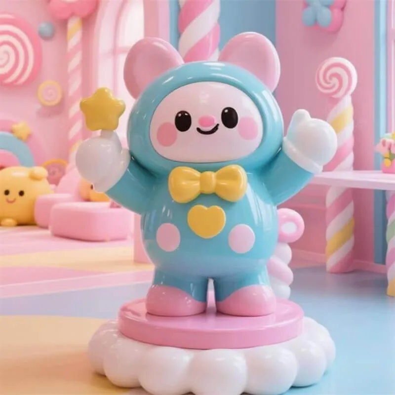 Cute Cartoon Fiberglass Sculptures – Indoor Photo Booth Props & Theme Park Decor — view 3