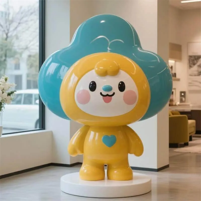 Cute Cartoon Fiberglass Sculptures – Indoor Photo Booth Props & Theme Park Decor — view 2