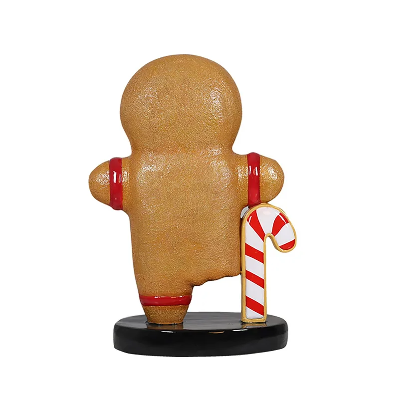 Cute Christmas Gingerbread Man Candy Cane Display Props Candy shop Display — view 2