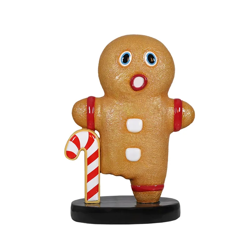 Cute Christmas Gingerbread Man Candy Cane Display Props Candy shop Display