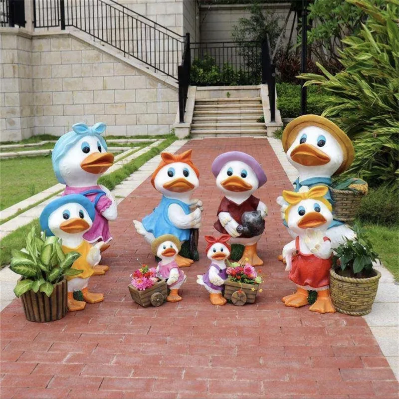 Cute Duck Sculpture | Outdoor Garden Decor, Charming Cartoon Display for Patio & Park — view 4