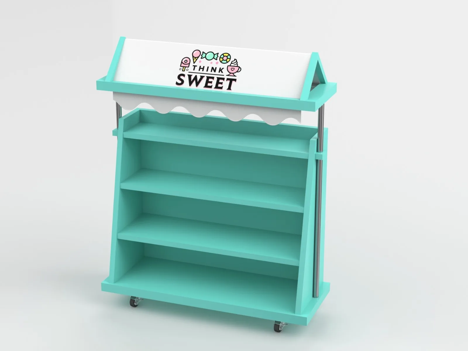 Cute Mint Green Candy Shelf & Candy Retail Shop Display Rack — view 4