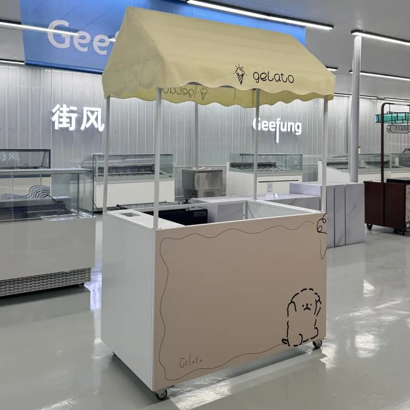 Cute Mobile Gelato Ice Cream Cart For Party And Event Rental Service — view 4