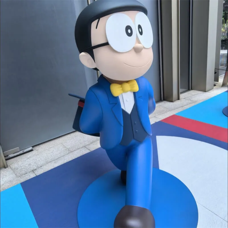 Doraemon Series Fiberglass Sculptures | Mall IP Decor Statues | Outdoor Blue Theme Anime Character Ornaments — view 2