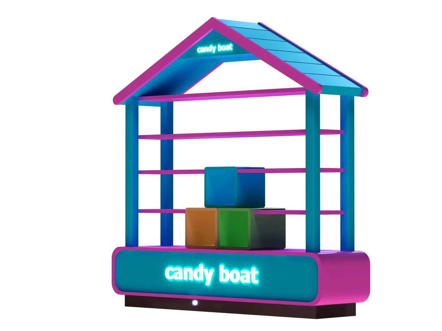Dreamy candy boat display rack hot selling retail shop furniture — view 2