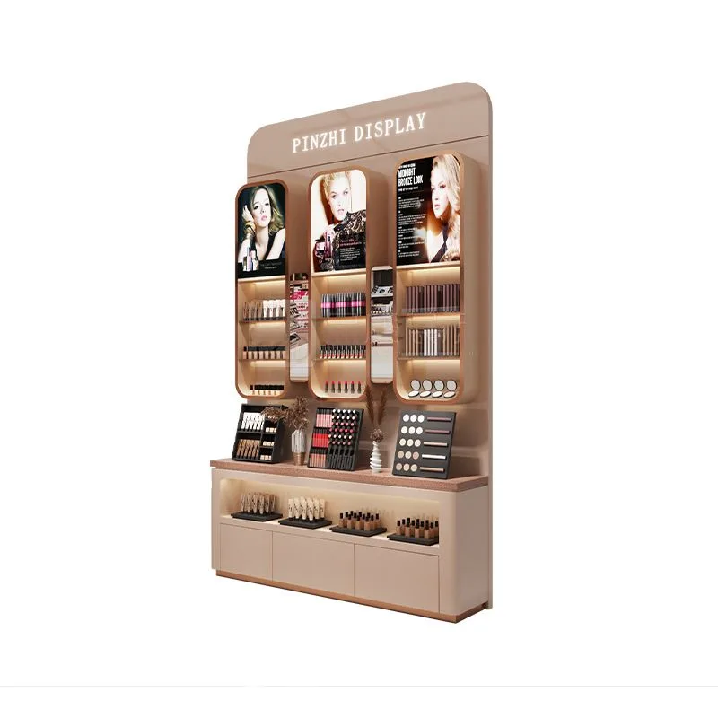Elegant Illuminated Cosmetics Display Cabinet & Style Meets Function Showcase — view 2