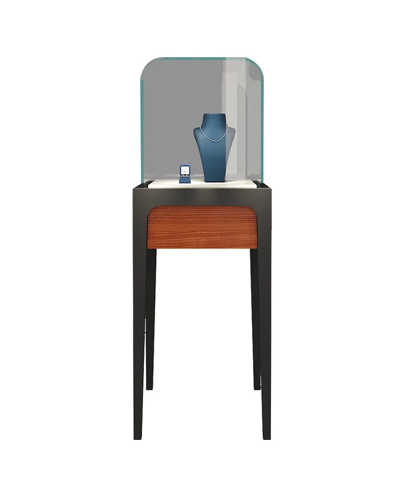 Elegant Jewelry display cabinet & free-standing museum display case for sale — view 4