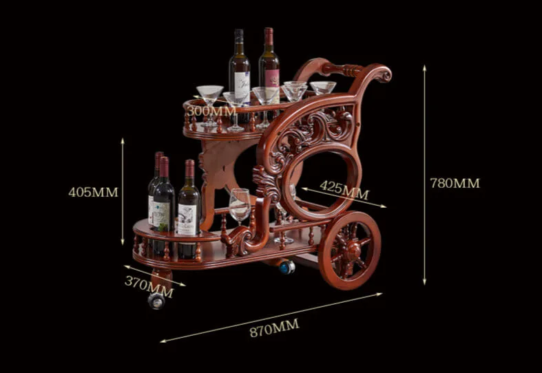 European wine retail display cart with wheels on sale — product detail 1