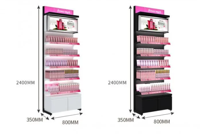 Exquisite cosmetics display shelf cosmetic store display rack design — view 4