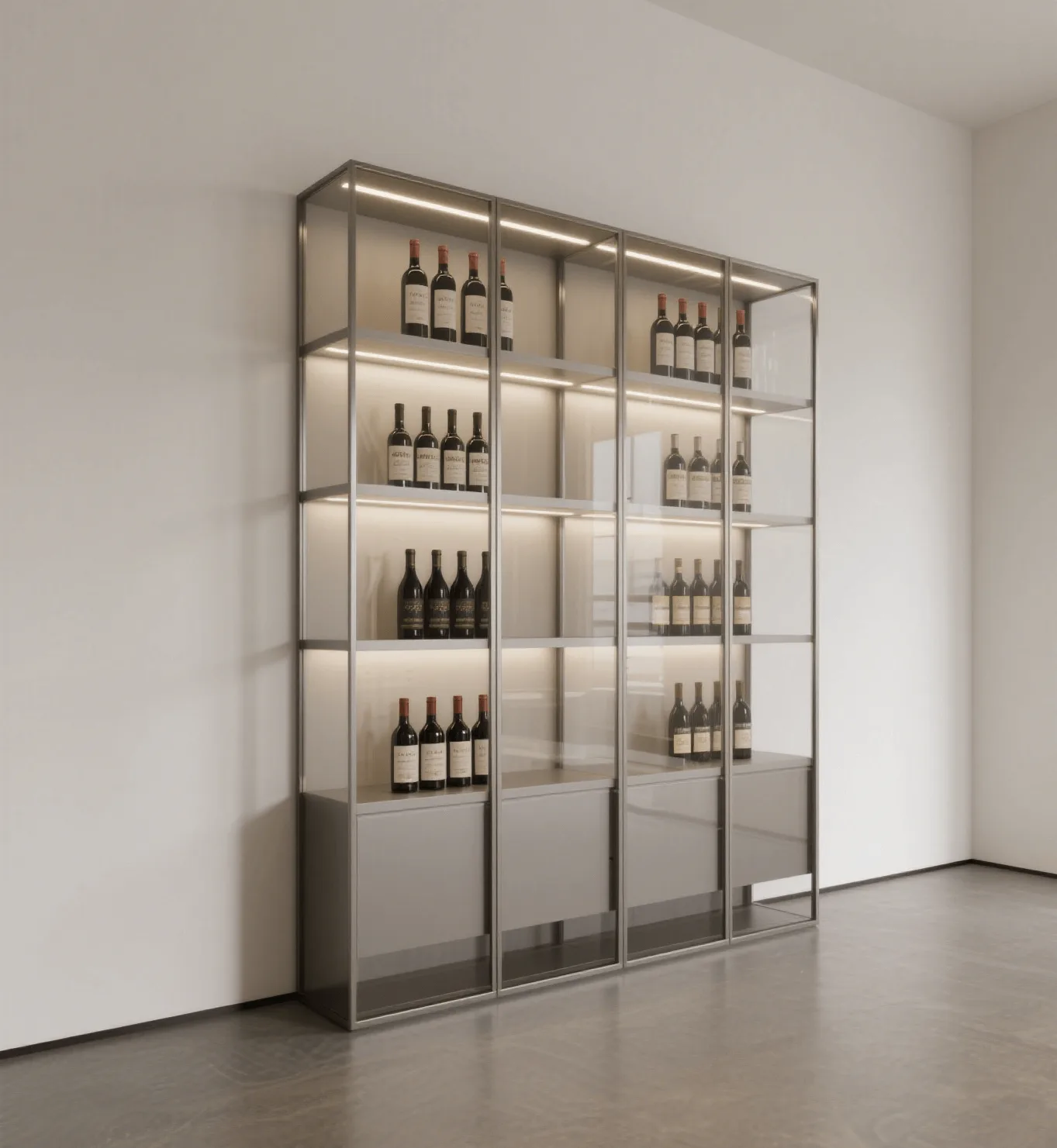Exquisite red wine display rack design wine and beverage display cabinet — view 3