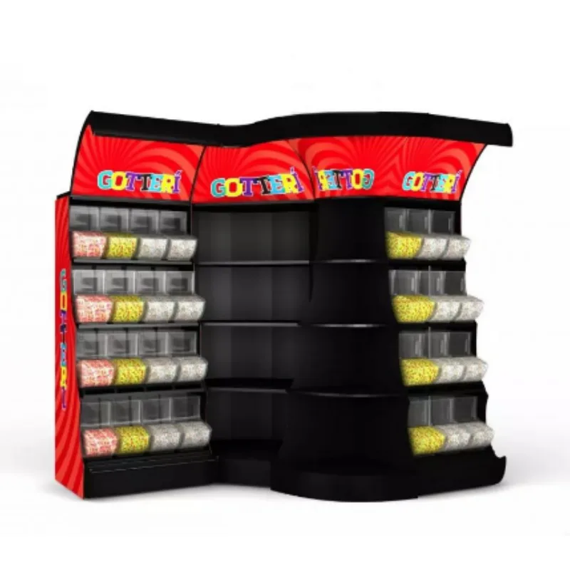 Eye-catching candy combination wall cabinet with MDF custom oversized snack space — view 3